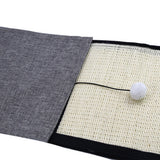Cat Furniture Scratching Mat with Plush Ball Toy