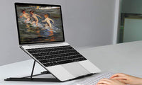 Ventilated Adjustable Laptop Computer Holder Black
