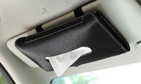 PU Leather Car Visor Tissue Holder