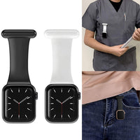 Silicone Replacement Watch Band Pin On Brooch Watch Band for Apple Watch 38mm 40mm Black and White