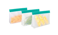 Reusable Ziplock Leakproof Snack Bags-3Pcs
