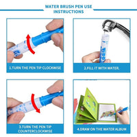 Reusable Magic Water Coloring Book with Drawing Pen Painting Book