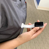 Silicone Replacement Watch Band Pin On Brooch Watch Band for Apple Watch 38mm 40mm Black and White