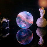 15CM 3D Galaxy Lunar Moon Lamp 16 Color Touch Remote Night Light Star