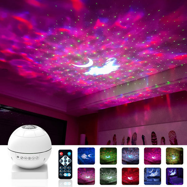 Bluetooth LED Galaxy Starry Night Light Projector Ocean Star Sky Light Moon Lamp