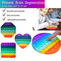 3 X Same Styles Rainbow Coloured Push pop Bubble Sensory Fidget Toys Stress Relievers Anxiety Relief Toys