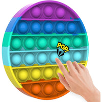 3 X Same Styles Rainbow Coloured Push pop Bubble Sensory Fidget Toys Stress Relievers Anxiety Relief Toys