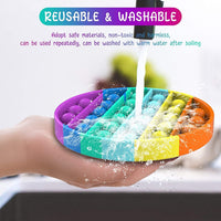 3 X Same Styles Rainbow Coloured Push pop Bubble Sensory Fidget Toys Stress Relievers Anxiety Relief Toys